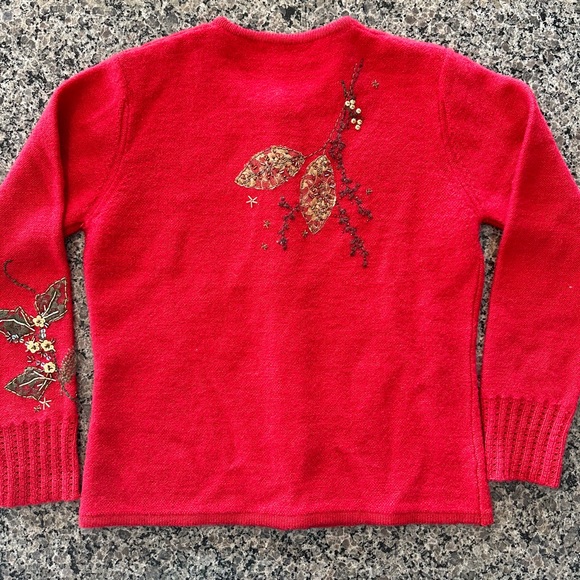 ✨VTG✨SUSAN BRISTOL Beautiful Vintage
Red Wool Embellished Size Small BUTTON UP - Picture 5 of 11